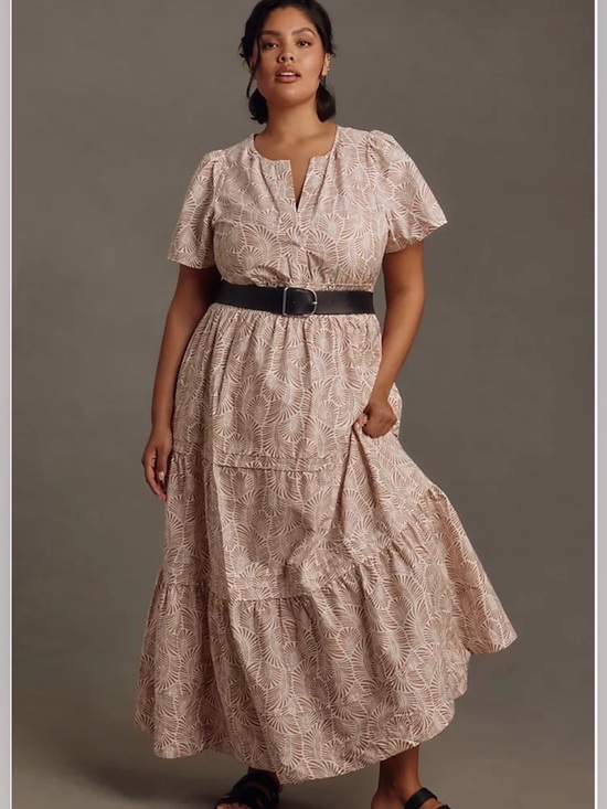 Anthropologie Dresses & Skirts - NWT Anthropologie The Somerset Maxi Dress | 3X | Tan + White Floral Print